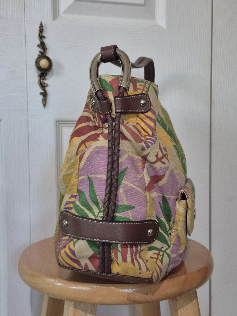 🌴 Relic palm leaf canvas beach bag tote